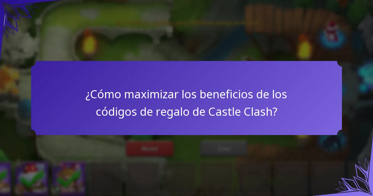 ¿Qué recompensas puedo obtener de los códigos de regalo de Castle Clash?