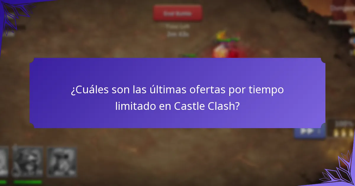 ¿Cuáles son los eventos estacionales actuales en Castle Clash?